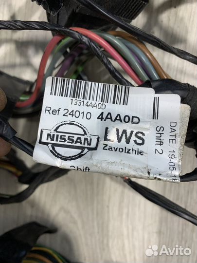 Проводка салона коса Nissan almera G15