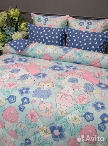Детское постельное белье с одеялом сатин