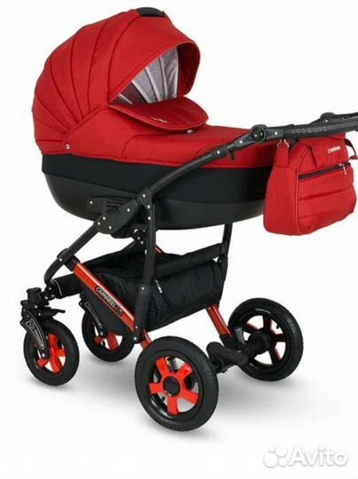 Коляска 2 в 1 Camarelo Sevilla. красная