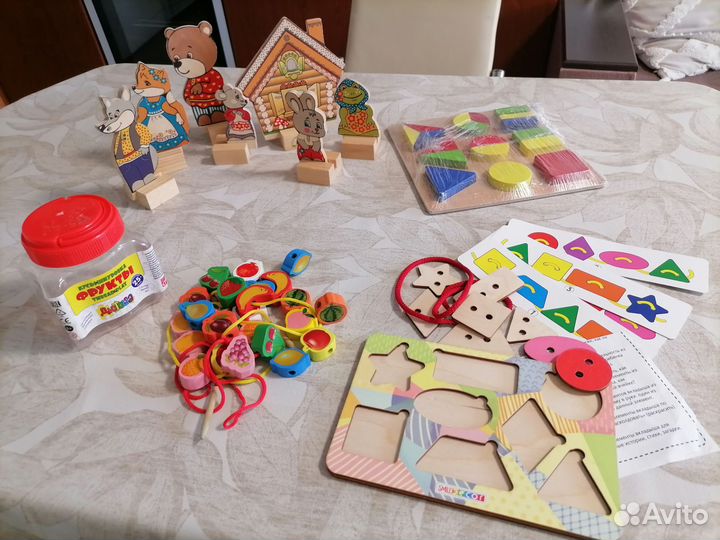 Развивающие деревянные игрушки пакетом