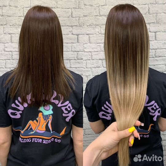 Снятие наращённых волос