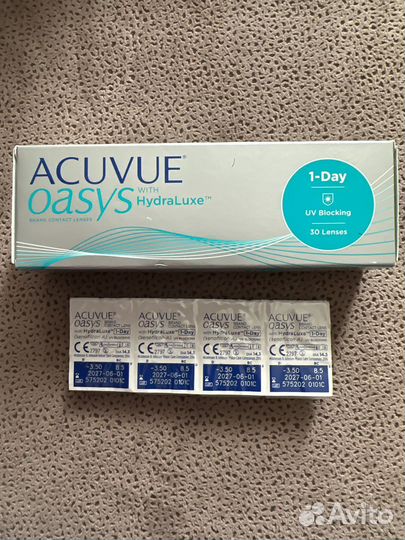 Линзы контактные однодневные -3,5