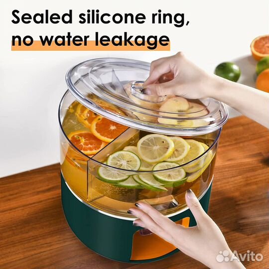 Диспенсер с дозатором для напитков вращающийся 6 л