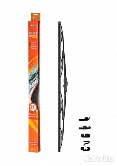 Щетка стеклоочистителя каркасная 600мм крепление h