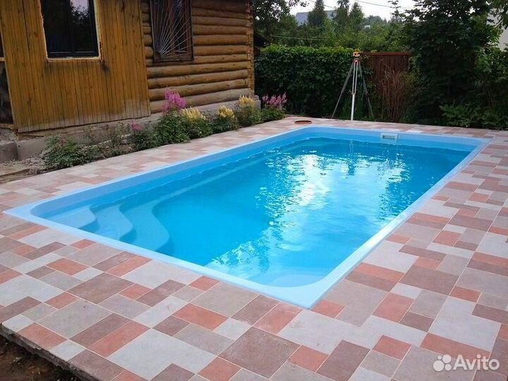 Бассейн прямоугольный со ступенями 8*3*1,5