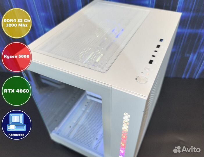 Мощный игровой пк AMD5600-RTX4060-32DDR4-ZCT39-A520