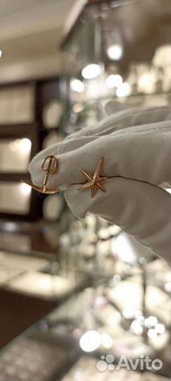 Золотые серьги пусеты 585