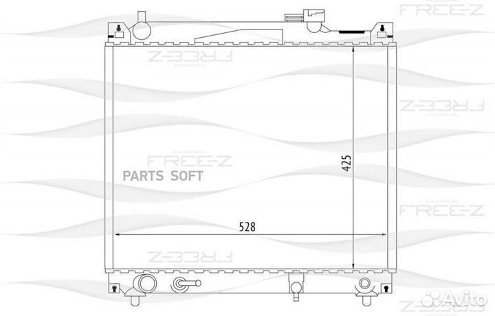 Радиатор охлаждения suzuki Vitara 97- 1770077E20