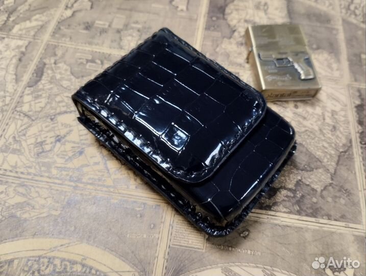 Портсигар кожаный