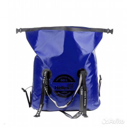 Гермосумка 60л (пвх, синий/черный) Helios