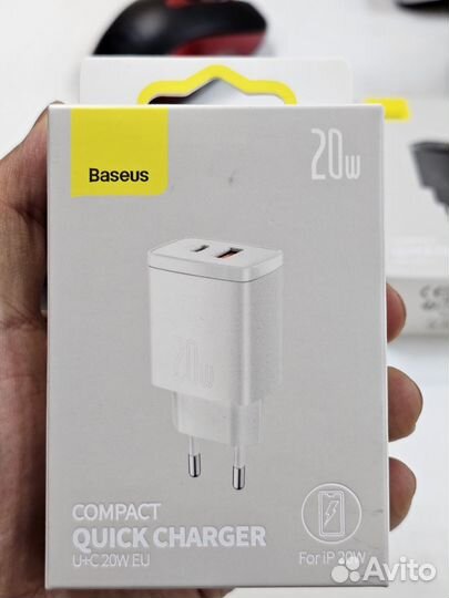 Зарядное Baseus 20W Compact Quick Charger C+U