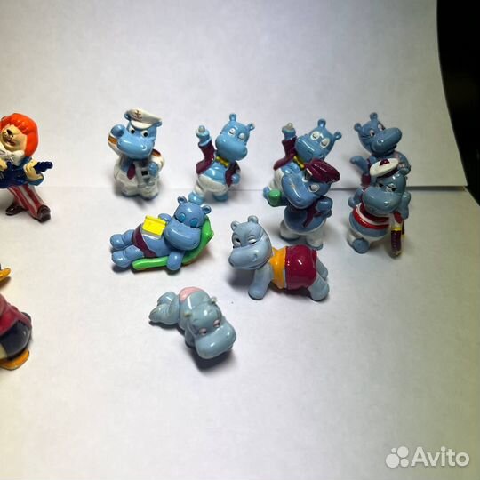 Фигурки киндер сюрприз пингвины и бегемоты