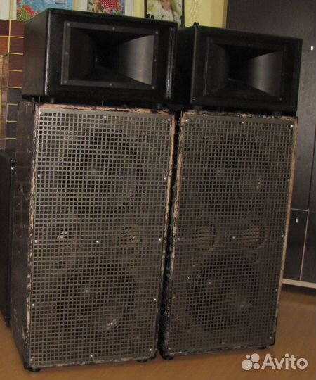 Колонки FA 2100W-4200W 4шт Pro Рупорбоксы+Сабы 12