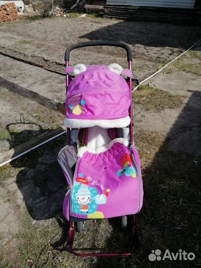 Детские санки коляска ника