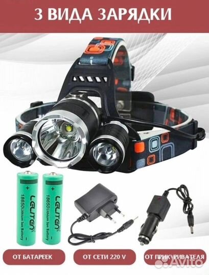Налобный фонарь светодиодный High Power Headlamp