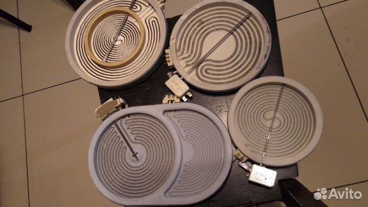 Запчасти электроплит конфорки тэны переключатели