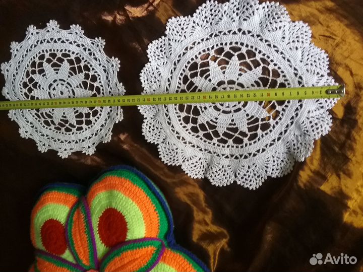 Салфетки,подушка вязаные крючком