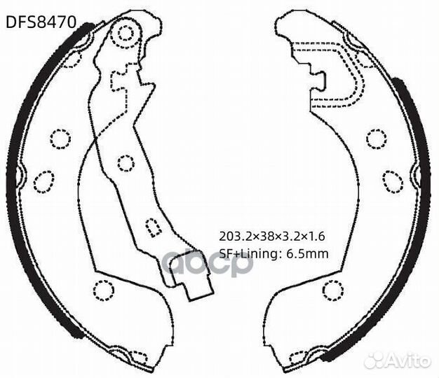 Колодки тормозные барабанные Double Force D4060