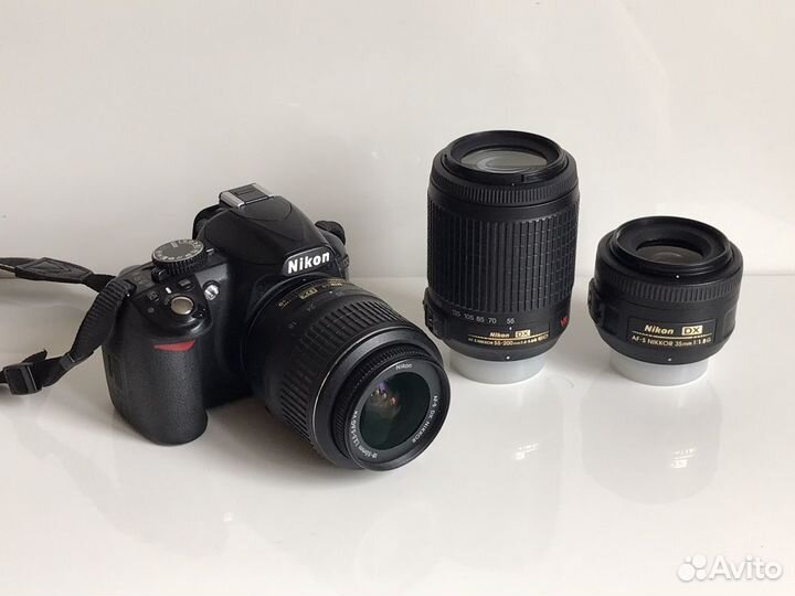 Nikon d3100 triple kit 18-55 + 55-200 + 35/1.8g