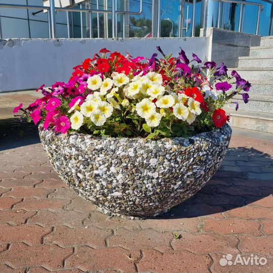 Вазон Чаша бетонный, уличный