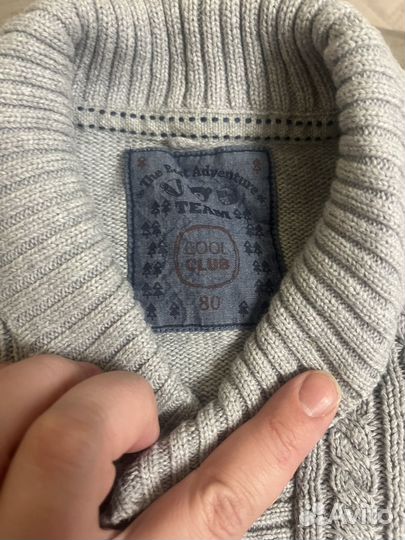 Вязанный джемпер для мальчика 86
