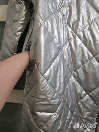 Новая Куртка -Ветровка р. 50-54 Италия Серебро