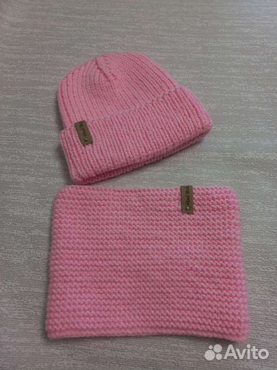 Комплект шапка и снуд для девочки