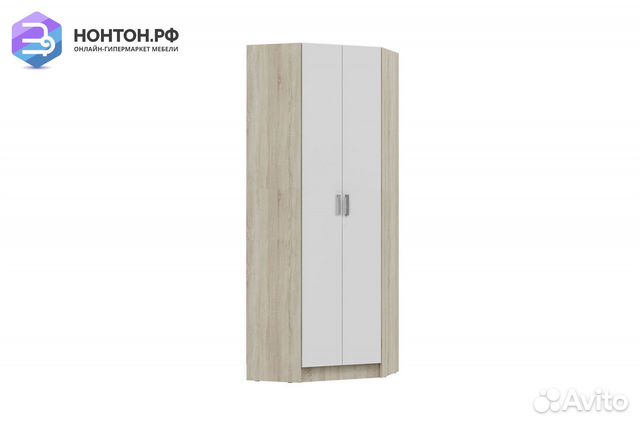 Шкаф Мартина угловой белый / дуб сонома