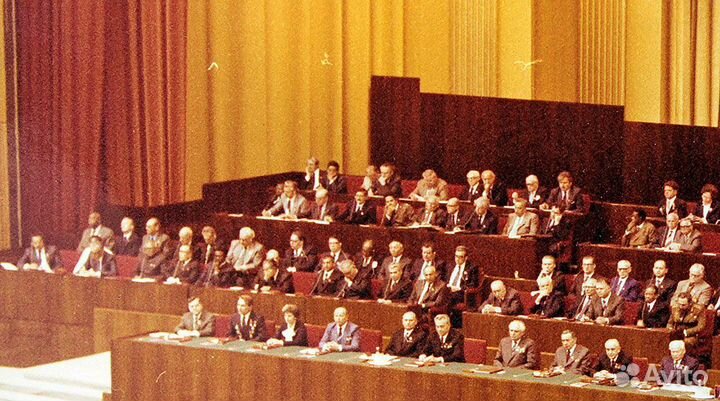 Фотография заседания xxvi съезда кпсс фотохр. тасс
