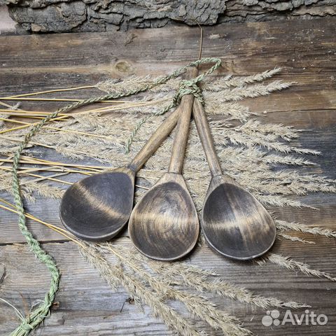 Ложки деревянные столовые 3 шт.Набор Травник