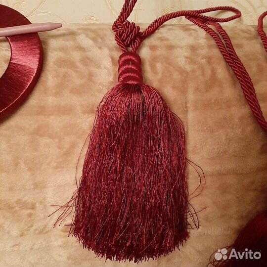 Подхваты для штор, цвет золото и бордо