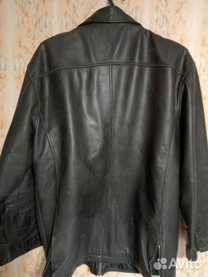Кожаная куртка мужская 54
