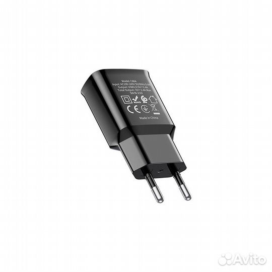 Блок питания hoco C88A 2xUSB 2.4A+microUSB черный
