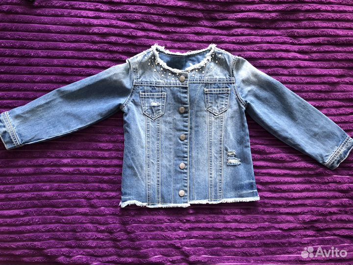 Джинсовая куртка для девочки 104