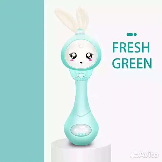 Музыкальная погремушка игрушка заяц