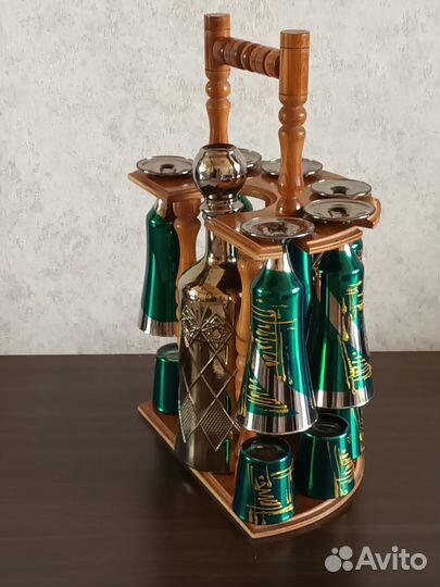 Набор из бокалов, рюмок и графин (бутылка)