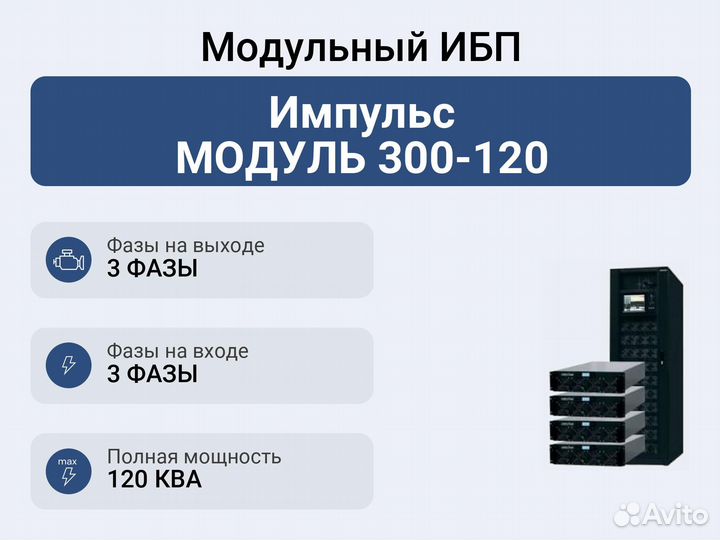 Модульный ибп Импульс модуль 300-120