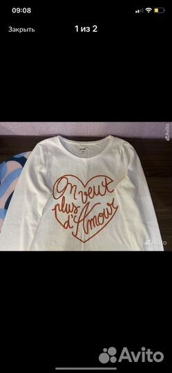 Лонгсливы для девочки kiabi