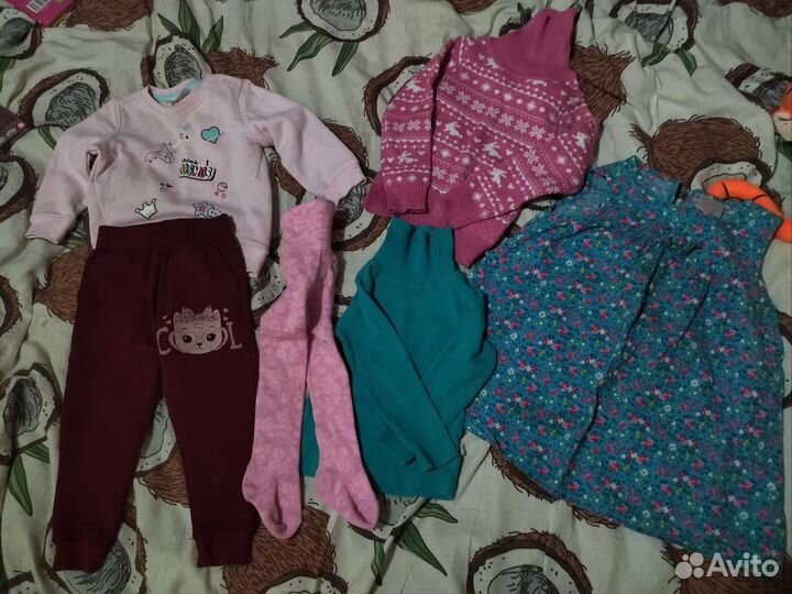 Пакет одежды на девочку 74-80 18 вещей