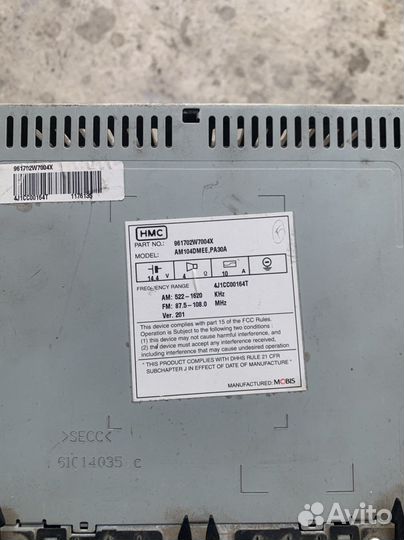 Штатная автомогнитола santa fe