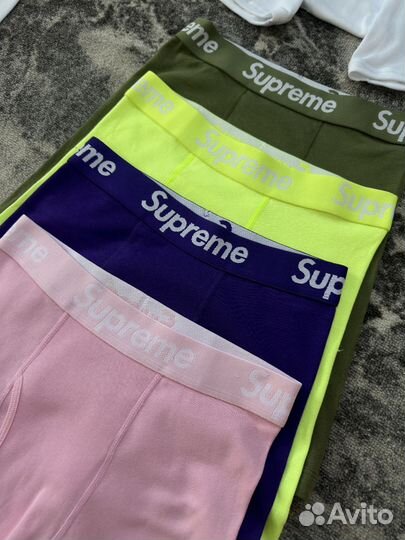 Трусы боксеры Supreme Stussy boxer briefs hanes