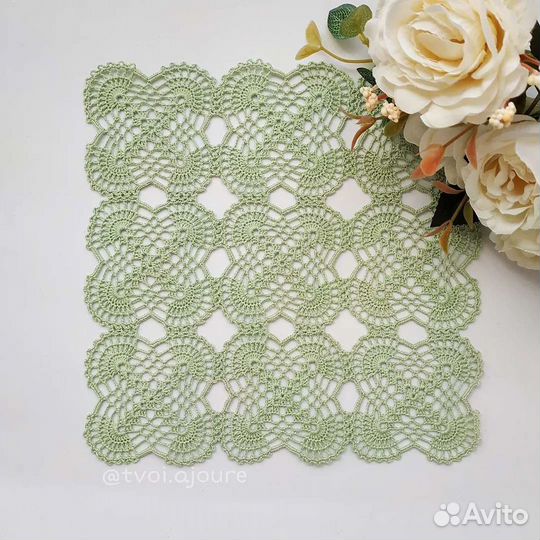 Салфетка для декора крючком