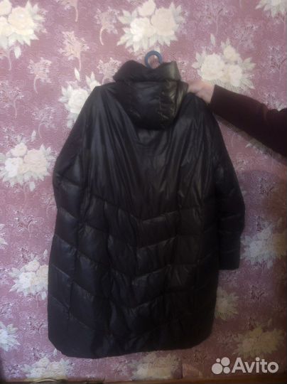 Пуховик зимний длинный женский