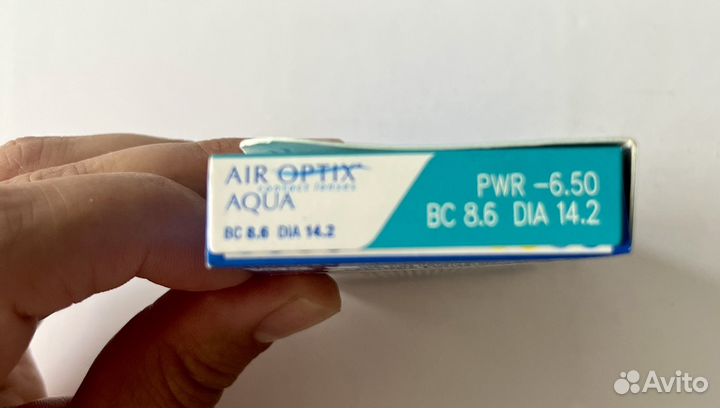 Контактные линзы air optix aqua -6.5