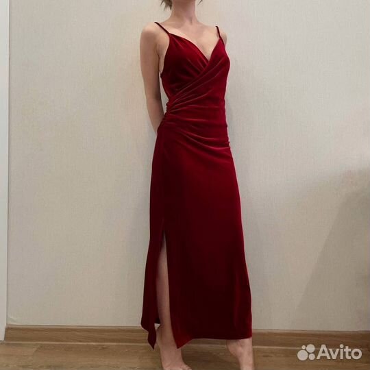 Бархатное платье zara