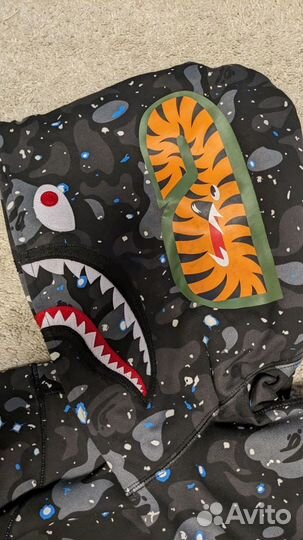 Bape shark zip hoodie camo space