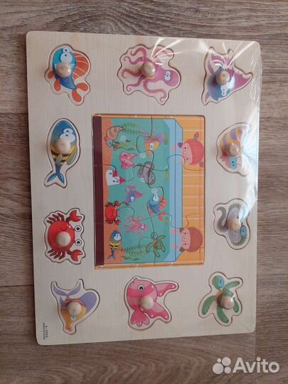 Деревянные пазлы вкладыши