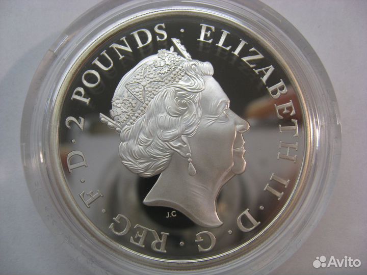 2 фунта 2017г. - год Петуха (серебро)