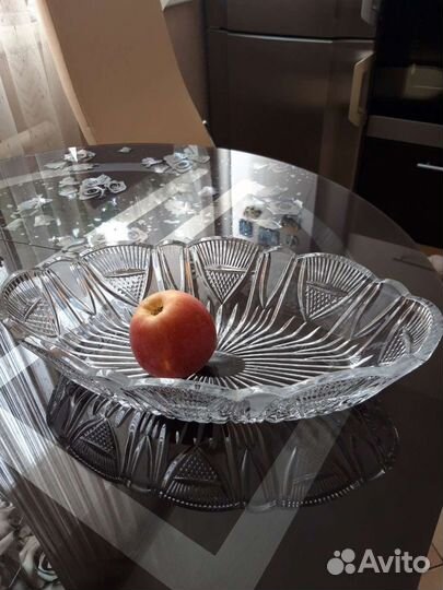 Ваза для фруктов хрусталь СССР