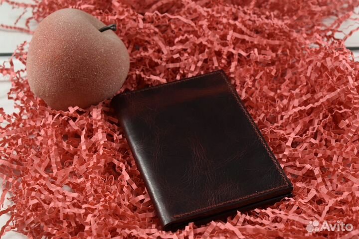 Кожаная обложка на паспорт из итальянской кожи